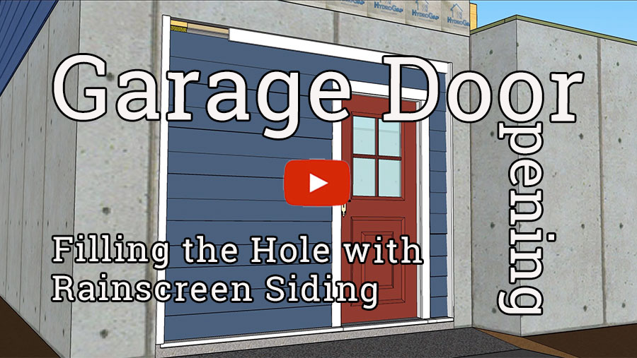 Filling in a Garage Door Opening: Rain Screen Siding 