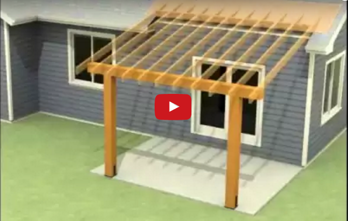How to Attach a Patio Roof to an Existing House 