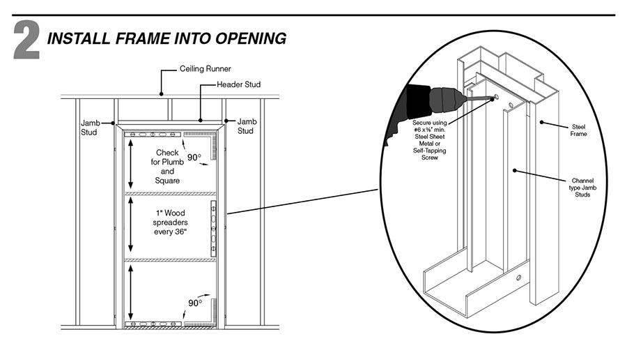 How to Install a Steel Door Frame into Steel Stud Wall | ProTradeCraft